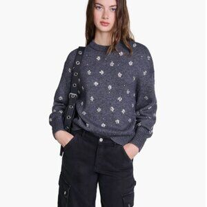 Maje knitted sweater with rhinestones NEW WITH TAGS
